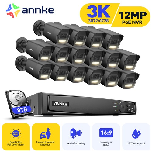 Annke 8ch 16ch 12mp - 8ch,